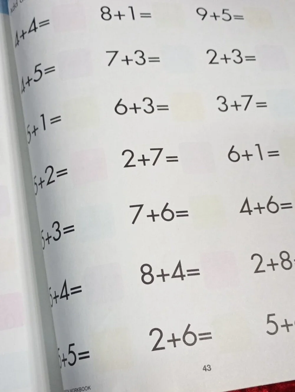 Bendon White and Blue Addition & Subtraction Activity Workbook for Kids